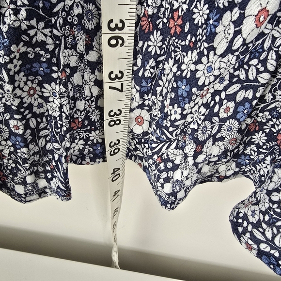 NWT Ava Christine Front Slit Smocked Floral Print Maxi Skirt Button Front S Boho - Picture 9 of 14